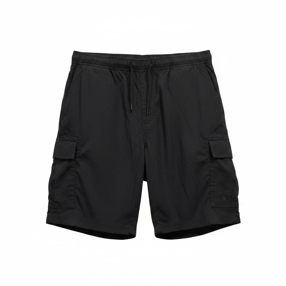 The North Face Mens Black Cargo Shorts XXL Elastic Waist Hiking Utility Shorts